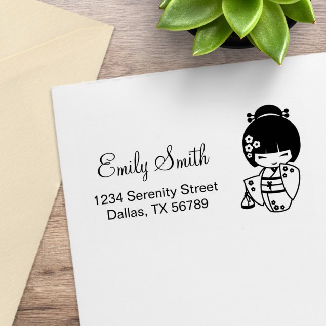 Niedlich Geisha Girl-Adresse Gummistempel (Von Creator hochgeladen)