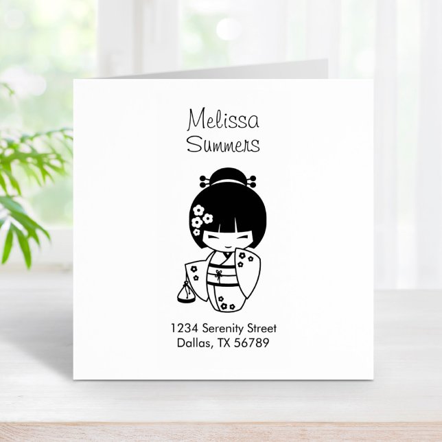 Niedlich Geisha Girl-Adresse Gummistempel (Von Creator hochgeladen)