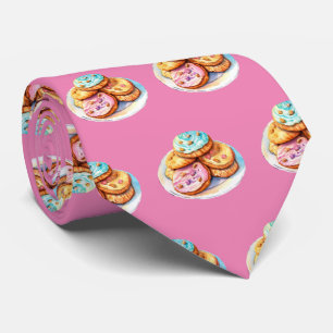 Niedlich gekacheltes Backmuster Krawatte