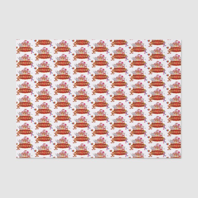 niedlich gekacheltes Circus-Party  Seidenpapier (Vorderseite)