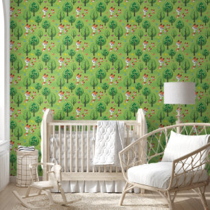 Niedlich gekacheltes Fuchsmuster Unisex Mama Baby Tapete