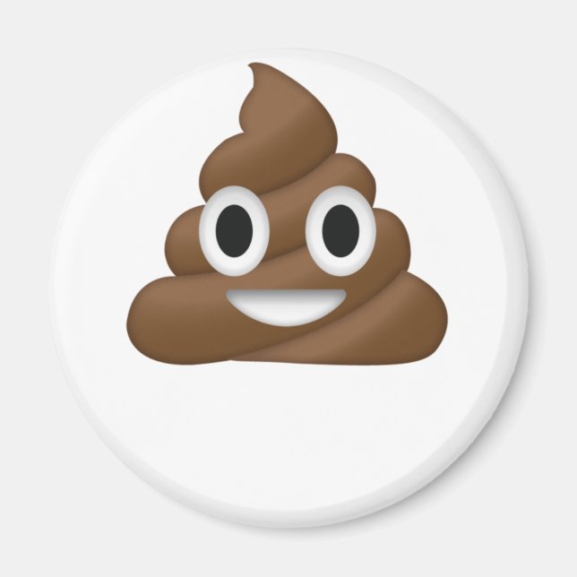 Niedlich Gekackt Emoji Magnet (Vorne)