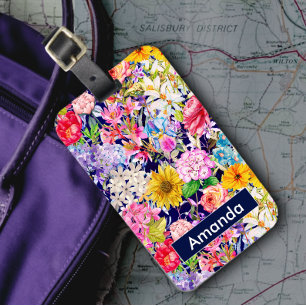 Niedlich-gelb-elegantes Muster Gepäckanhänger