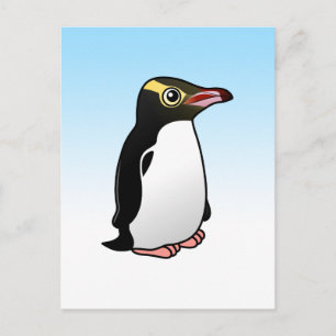 Niedlich-Gelb-mit Augen Pinguin Postkarte