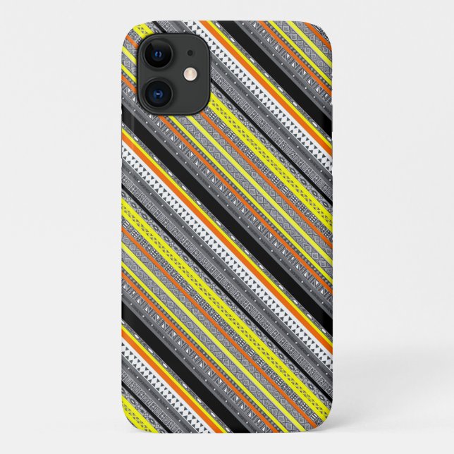 Niedlich-gelb-orange-Aztekenmuster Case-Mate iPhone Hülle (Rückseite)