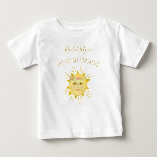 Niedlich Gelb Sie sind mein Sonnenschutzmittel Bab Baby T-shirt (Vorderseite)