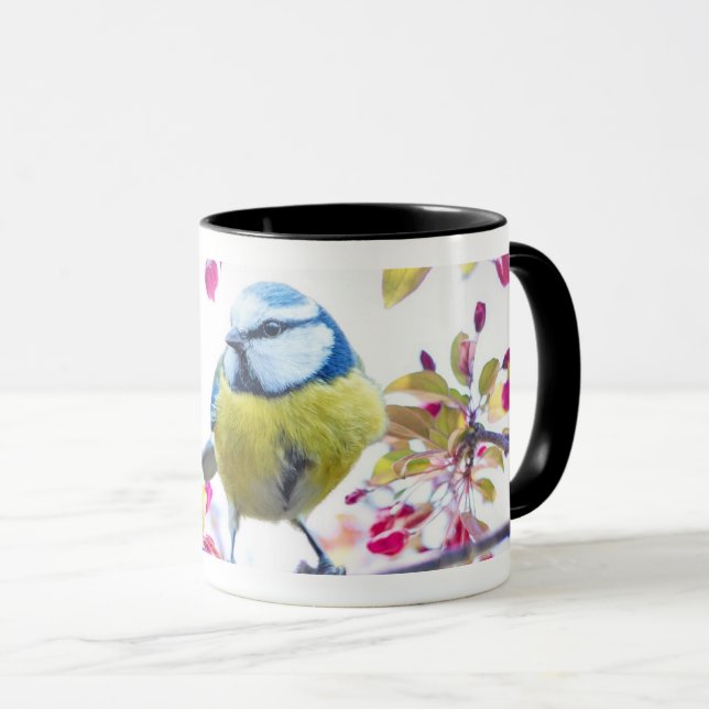 Niedlich Gelb und Blauer Vogel - Lebhafte Wildlife Tasse (VorderseiteRechts)
