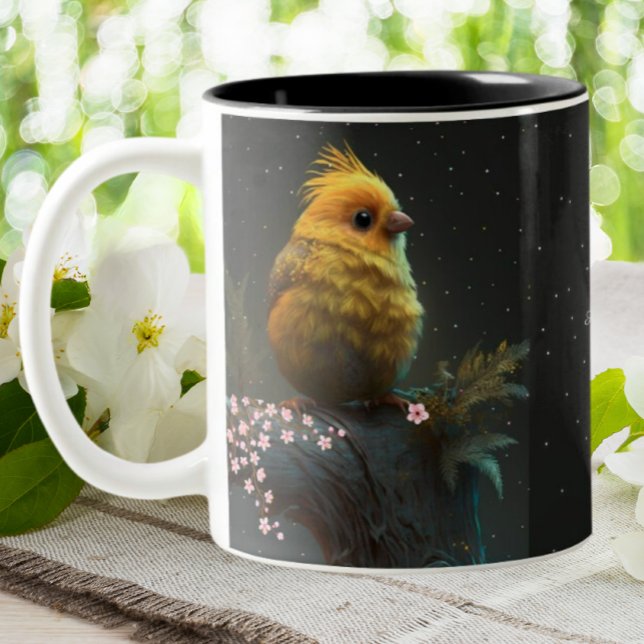 Niedlich-Gelbbraun-Rosa-Blume Startnight Custom Zweifarbige Tasse (Von Creator hochgeladen)