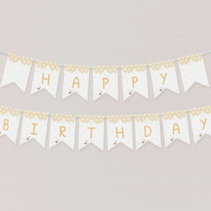 Niedlich-Gelbe Bienenhonig Wimpelkette