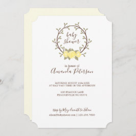 Niedlich-gelbe Blumenkleider Kinderdusche Einladung