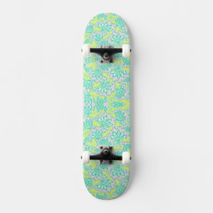 Niedlich-gelbe Blumenmuster Keramik Skateboard