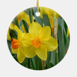 Niedlich Gelbe Daffodien Frühlingsblumen Blumen Keramik Ornament