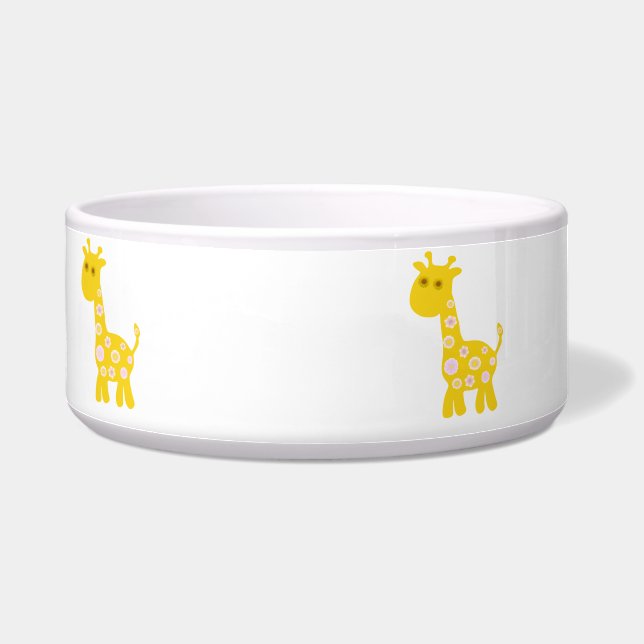 Niedlich-Gelbe Giraffe-Blume Napf (Links)