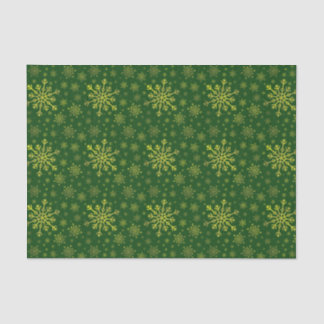 Niedlich Gelbe goldene Weihnachtsschneeflocken Seidenpapier