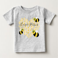 Niedlich-Gelbe Honigwabe Herz Honey Bee Baby Gesch