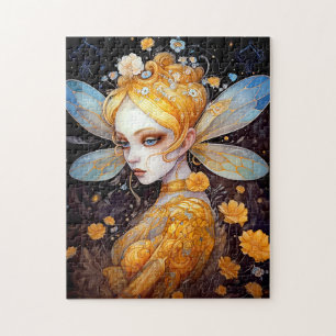 Niedlich Gelbe Märchen Fantasy Art Puzzle