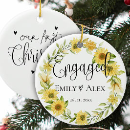 Niedlich Gelbe Sonnenblume Verlobt Unsere ersten W Keramik Ornament