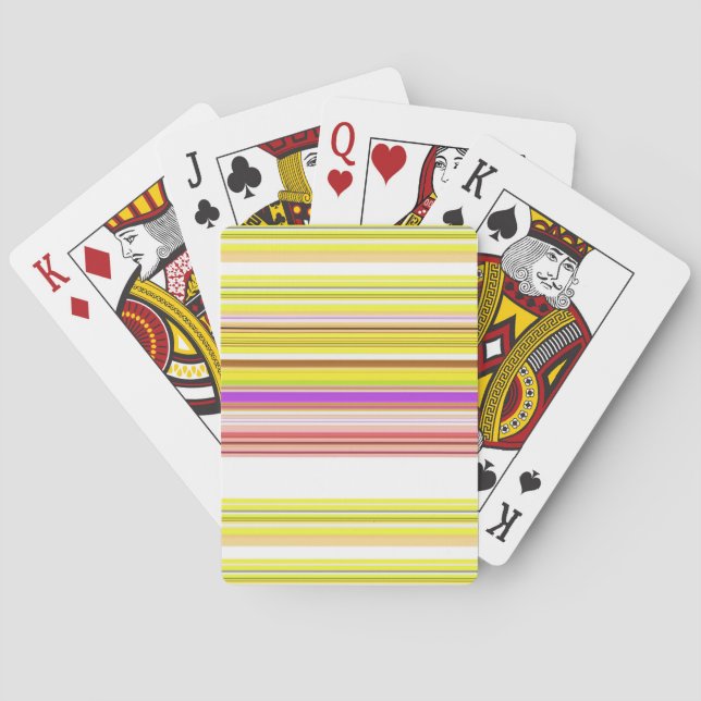 Niedlich-gelbe Streifen Spielkarten (Rückseite)