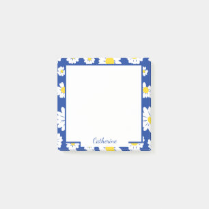 Niedlich-gelbe weiße Daisy-Blume personalisieren Post-it Klebezettel