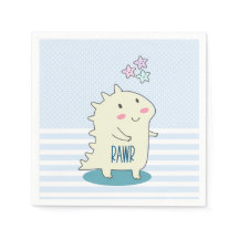 Niedlich-Gelber Dinosaurier mit glücklichen Sterne