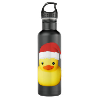 Niedlich-Gelber Gummi Duck Weihnachtsmann Weihnach Edelstahlflasche