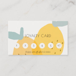 Niedlich-Gelber Zitronenfrüchtezitrus 6 Punch Loya Visitenkarte