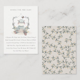 Niedlich-gelbes Baby Hippo Fauna Bücher für Babydu Begleitkarte