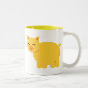 Niedlich Gelbschweine Zweifarbige Tasse