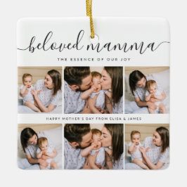 Niedlich Geliebte Mamma Mama Mütter Tag FotoCollag Keramikornament