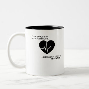 Niedlich genug, um dein Herz zu stoppen... ...Gesc Zweifarbige Tasse