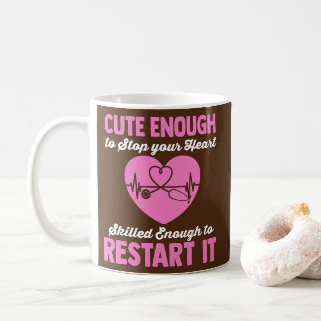 Niedlich genug, um Ihr Herz bestens genug zu stopp Kaffeetasse (Mit Donut)