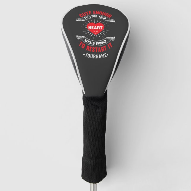 Niedlich genug, um Ihr Herz zu stoppen, qualifizie Golf Headcover (Vorderseite)