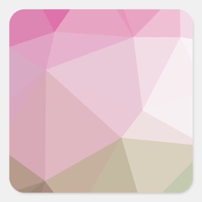 Niedlich geometrisch rosa Gradient Quadratischer Aufkleber (Vorderseite)