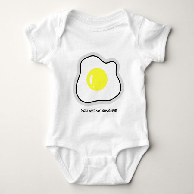 Niedlich gepochene Ei Baby Bodysuit Strampler (Vorderseite)