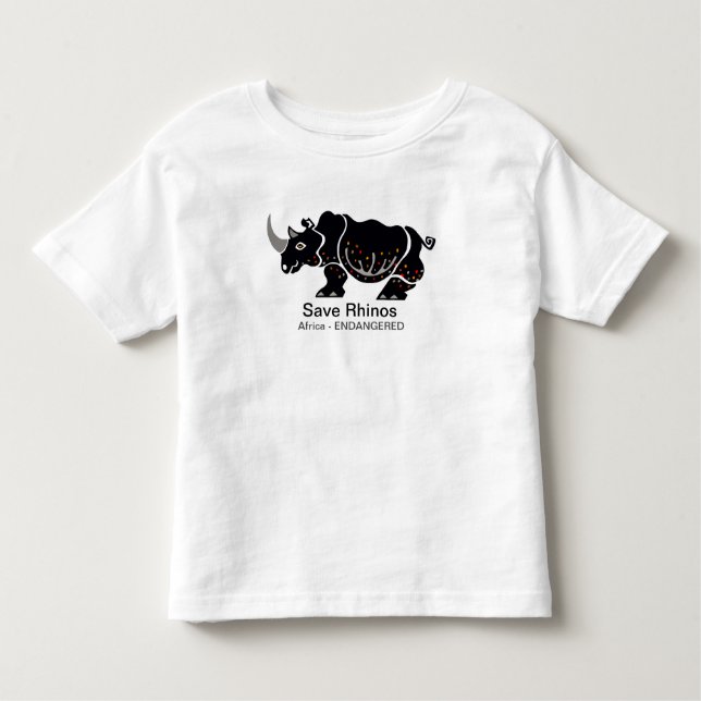 Niedlich Gerettet RHINOS - Afrika - Tierliebhaber  Kleinkind T-shirt (Vorderseite)