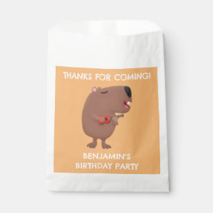 Niedlich gesang Capybara personalisierter Geburtst Geschenktütchen