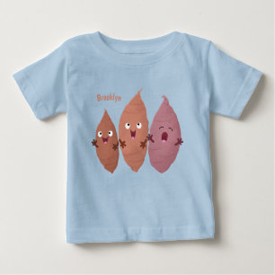 Niedlich gesang Süßkartoffeln Cartoon Gemüse Baby T-shirt