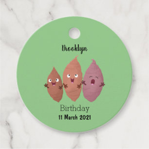 Niedlich gesang Süßkartoffeln Cartoon Gemüse Geschenkanhänger