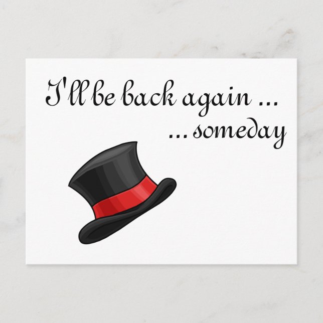 Niedlich geschmolzener Snowman Alte Seidenhut Feiertagspostkarte (Vorderseite)