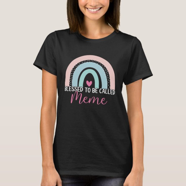Niedlich gesegnet, als Meme Boho Rainbow Mama Gr T-Shirt (Vorderseite)