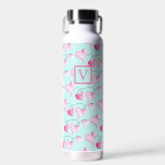 Niedlich gestrichene Herz Monogramm Wasser Flasche<br><div class="desc">Diese personalisiert isolierte Flasche ist ein niedliches und stilvolles Geschenk mit einem zauberhaften, wasserfarbenen Herzmuster in sanften Falten auf einem aquamarinen Hintergrund. Diese individuell gefertigte Flasche eignet sich ideal, um in cooleren Monaten kalte Sommergetränke behalten oder warme Getränke zu tanken. Sie macht Valentins Geschenk für sie, ein Brautgeschenk oder einen...</div>
