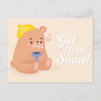 Niedlich Get Well bald Postcard