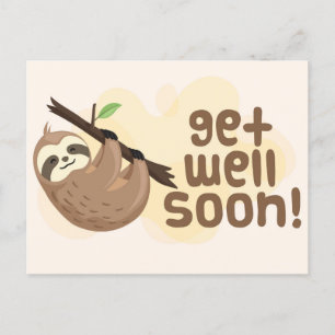 Niedlich Get Well bald Postcard Postkarte