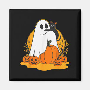 Niedlich Ghost Black Cat Pumpkin Halloween Spooky Magnet