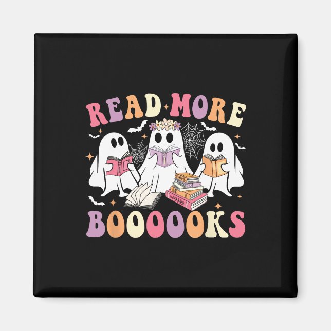 Niedlich Ghost Book Read more Bücher Funny Teacher Magnet (Vorne)
