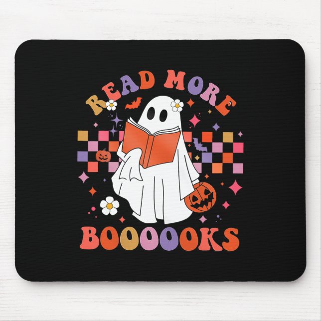Niedlich Ghost Book Read more Bücher Funny Teacher Mousepad (Vorne)