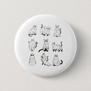 Niedlich Ghost Cat Weihnachtsstimmung Kostüme Button