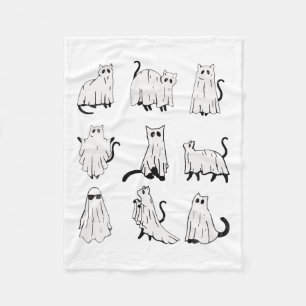 Niedlich Ghost Cat Weihnachtsstimmung Kostüme Fleecedecke