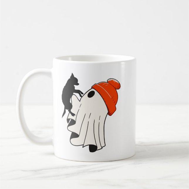Niedlich Ghost Chihuahua Lover Kaffeetasse (Links)