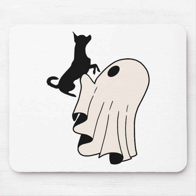 Niedlich Ghost Chihuahua Lover Mousepad (Vorne)